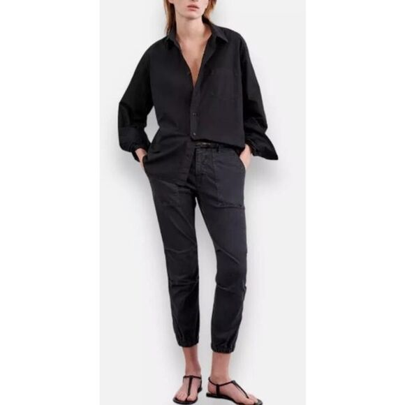 Nili Lotan Cropped Military Pants in Carbon Sz. 8